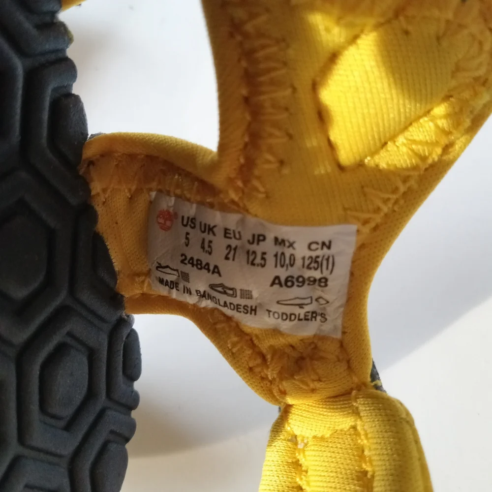 Timberland Baby Adventure Seeker Navy/Yellow Sandals Shoes 5